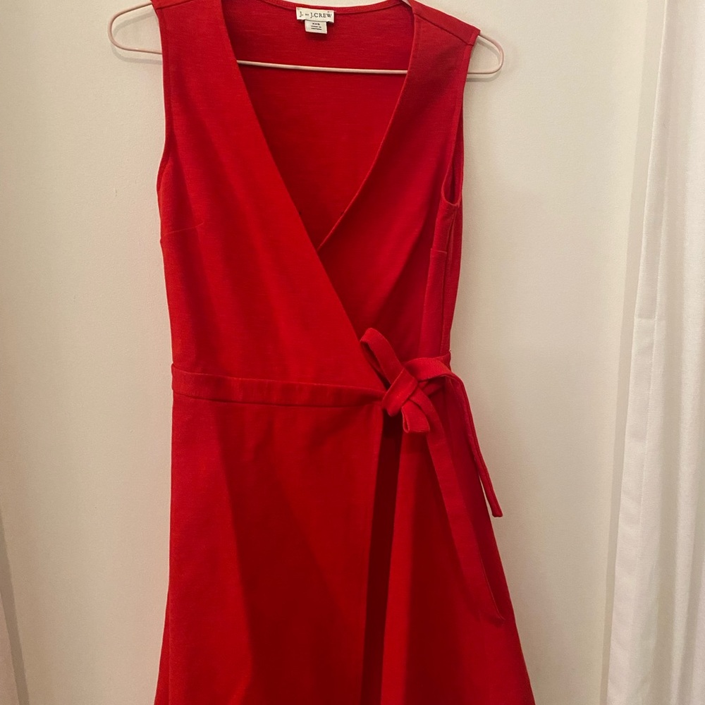 J. Crew Summer Red Workwear Dress
